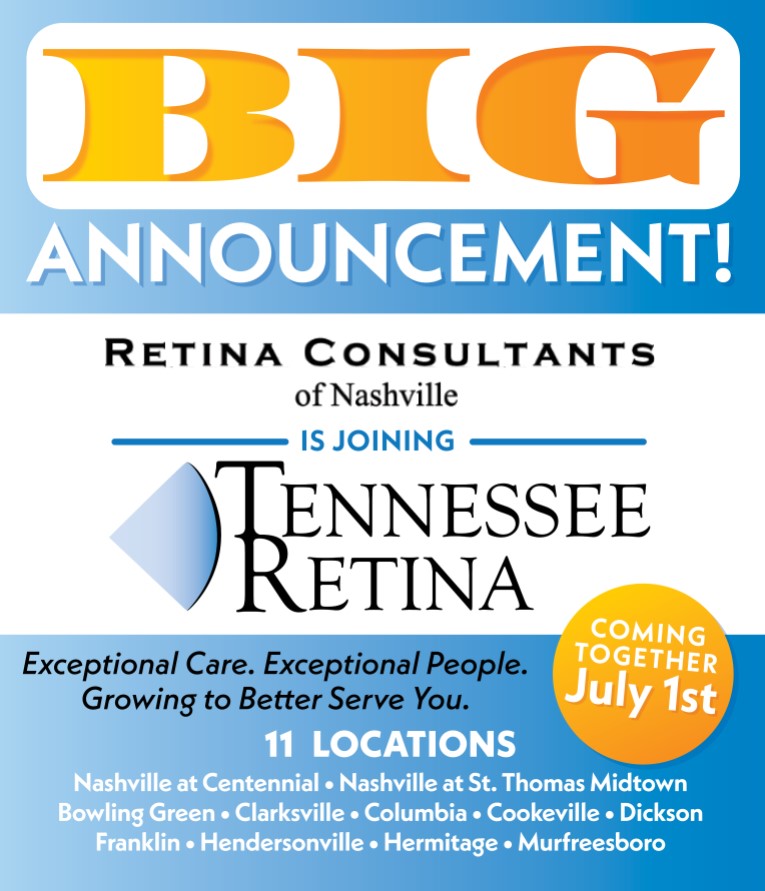 Retina Consultants of Nashville to merge with Tennessee Retina